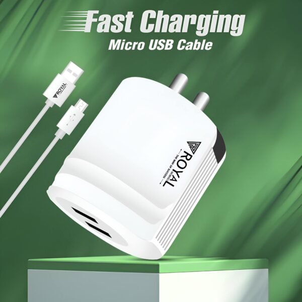 ROYAL CH-315 3.6 AMP,DUAL USB CHARGER WITH MICRO CABLE